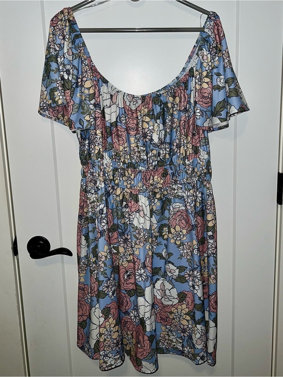 ARULA Dresses & Skirts - ARULA Women's Floral Dress in Blue and Pink Size B (18/20) NEW W/O Tags